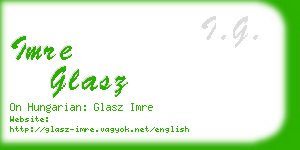 imre glasz business card